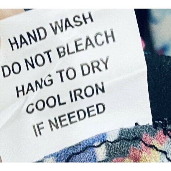 ASA Kaftans Womens Medium Multi Print Sheer Tassel Tie Blouse Boho Festival - Picture 6 of 7